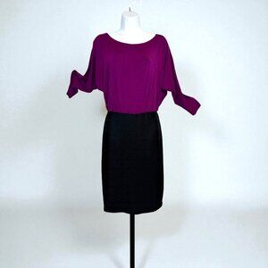 TART RAVEENA Purple & Black Colorblock bandage style Dress (Size S)